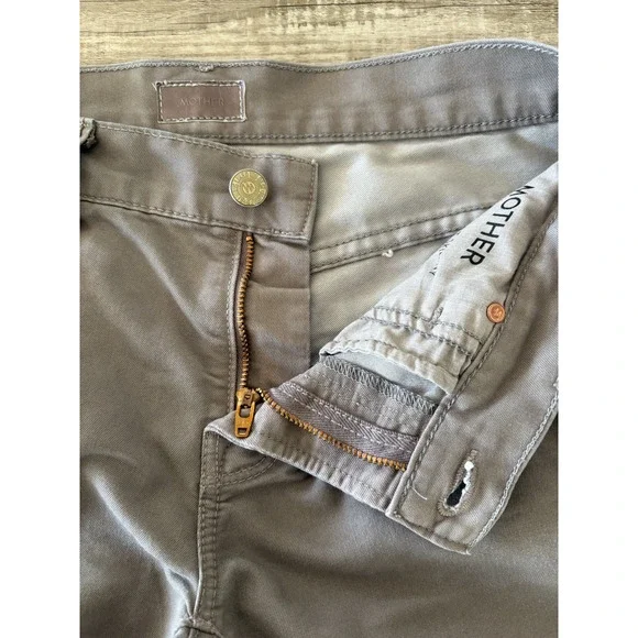MOTHER Jeans | Size 25 (Actual 28) Grey Skinny, Not Skinny Cropped Stretch Denim - Picture 3 of 11